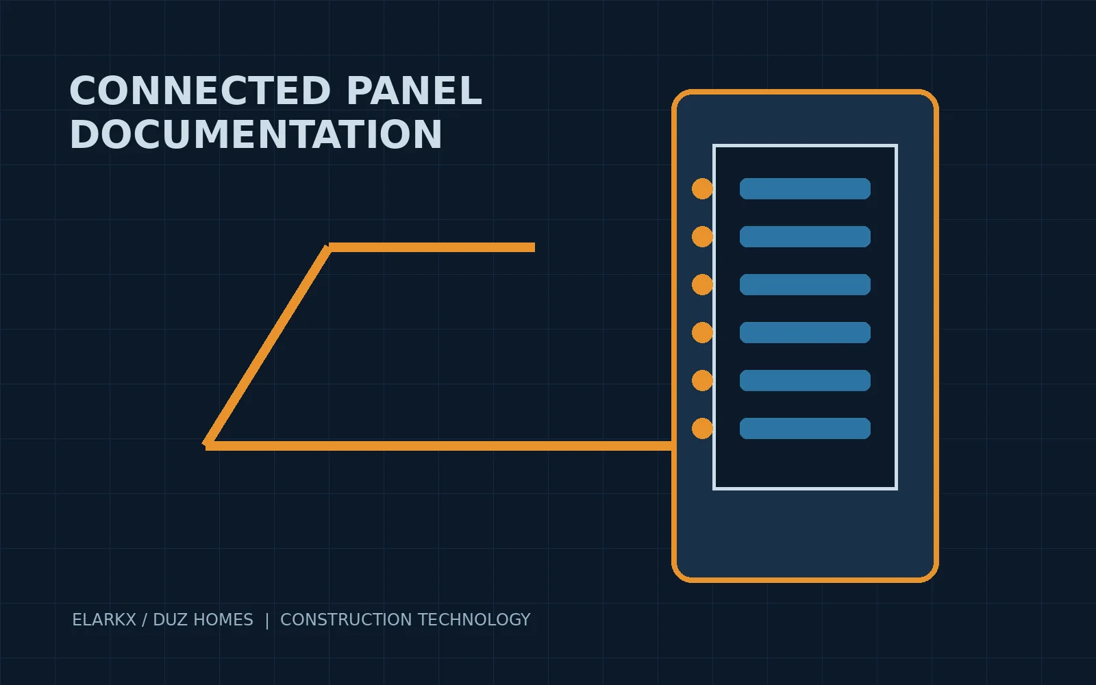 Residential electrical panel with clearly labeled circuits, structured wiring and digital documentation prepared for a custom-home handoff