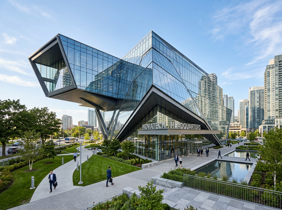 NovaTech Headquarters corporate building