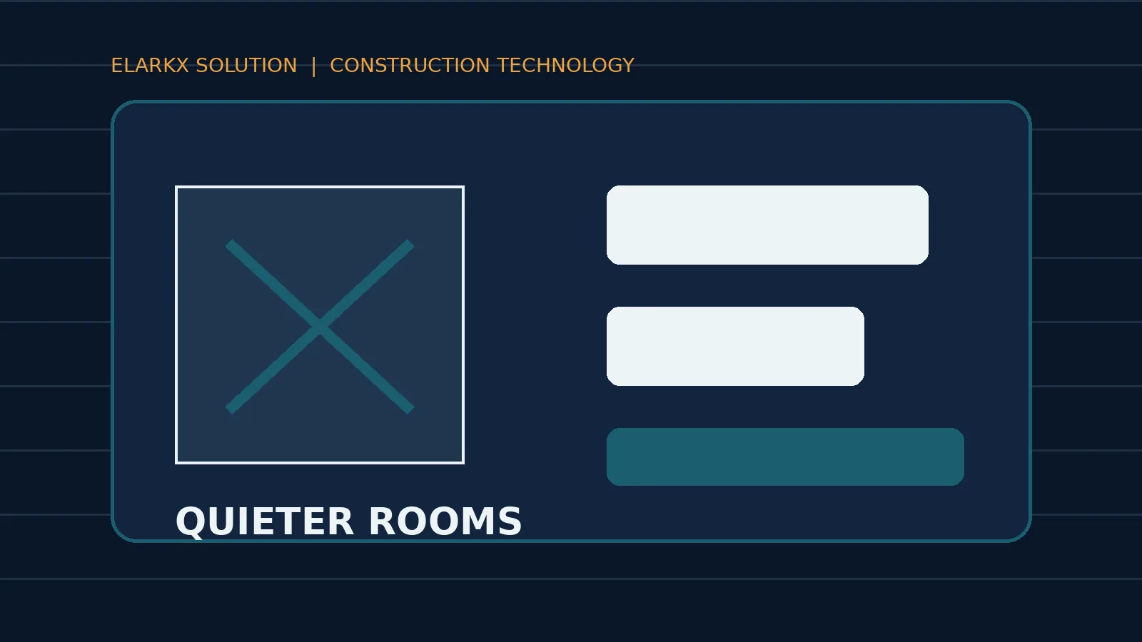Illustration of a renovated home wall assembly with sound waves, insulation and an acoustic meter
